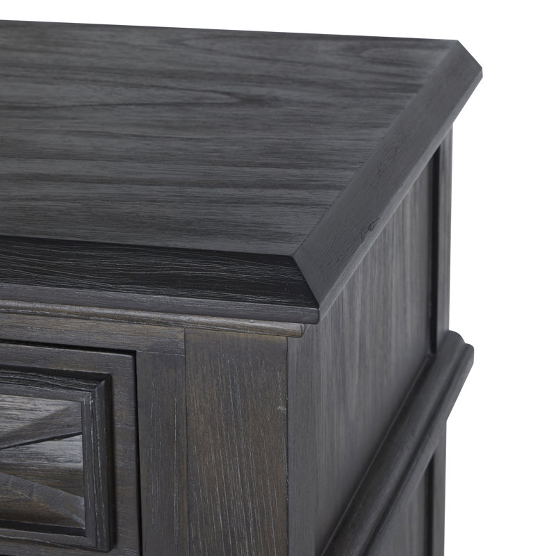 Ezekiel 2 - Door Accent Cabinet, Cerused Forest Black