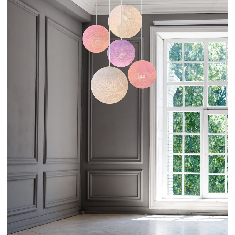 Bort 5-Light Globe Pendant, Blumenwiese