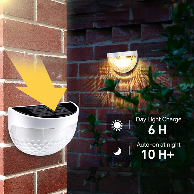 White Solar Powered Integrated LED Step Light, White
