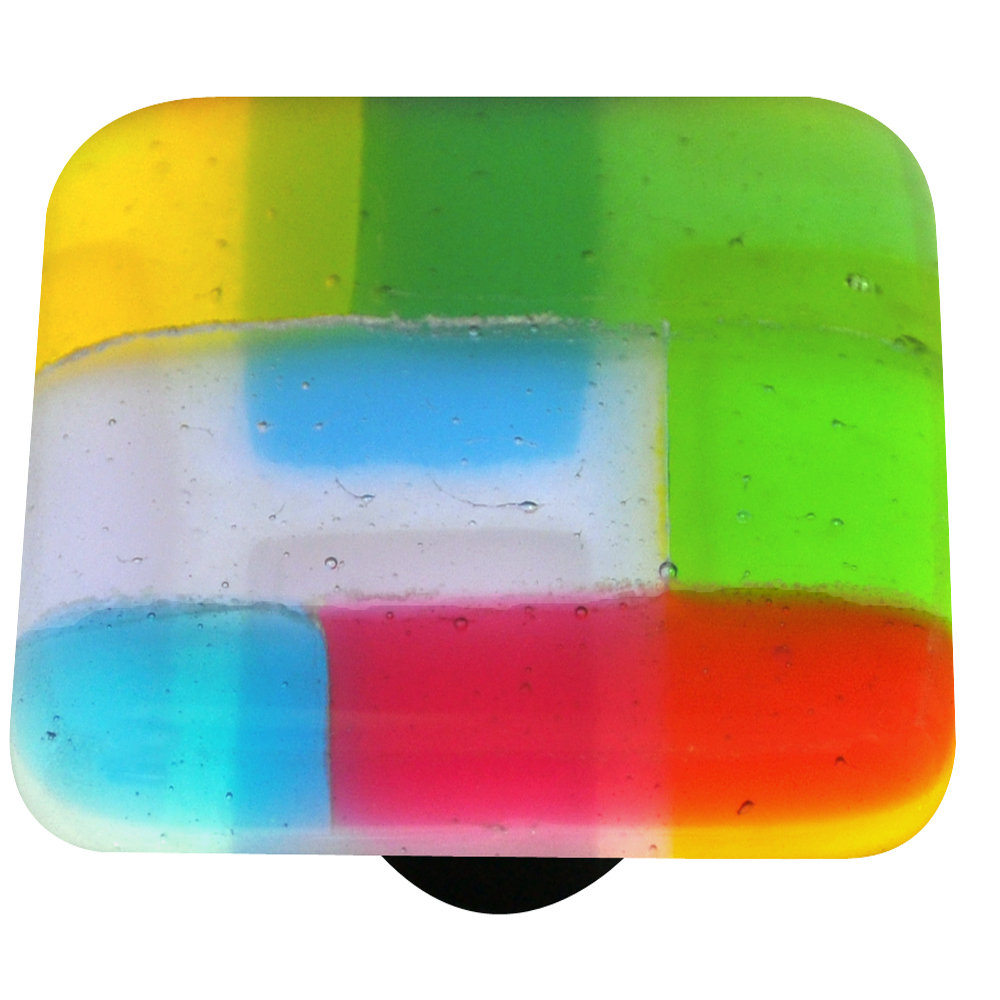 Mosaic 1.5" Length Square Knob Aquila Art Glass Knob