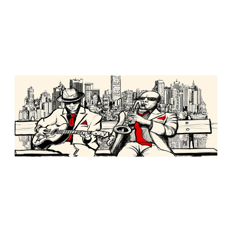 New York Jazz - Wrapped Canvas Print