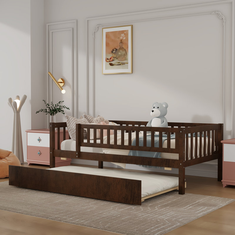 Lit de jour simple avec couchette Miesner, Noyer