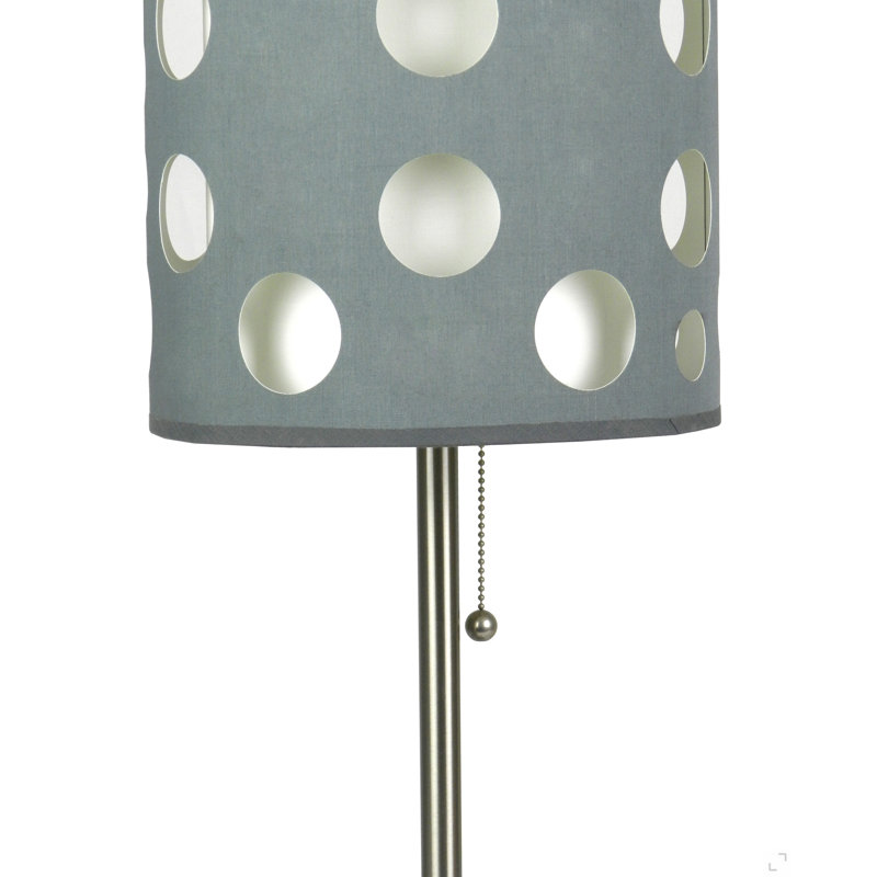 30"H GREY/WHITE RETRO TABLE LAMP