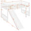 Lit mezzanine simple avec glissoire et échelle