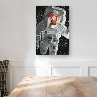 Dreaming of Space - Illustrative Astronomy Metal Print Decor