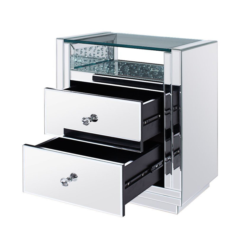Airabelle 2 - Drawer Mirrored Nightstand