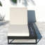 Méridiennes de patio réglables, chaise longue en bois d'acacia pour bord de piscine