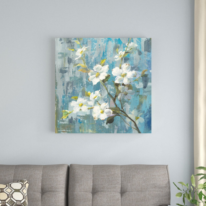 «Graceful Magnolia II» par Danhui Nai, reproduction d'art sur toile tendue, H 30 po x l 30 po