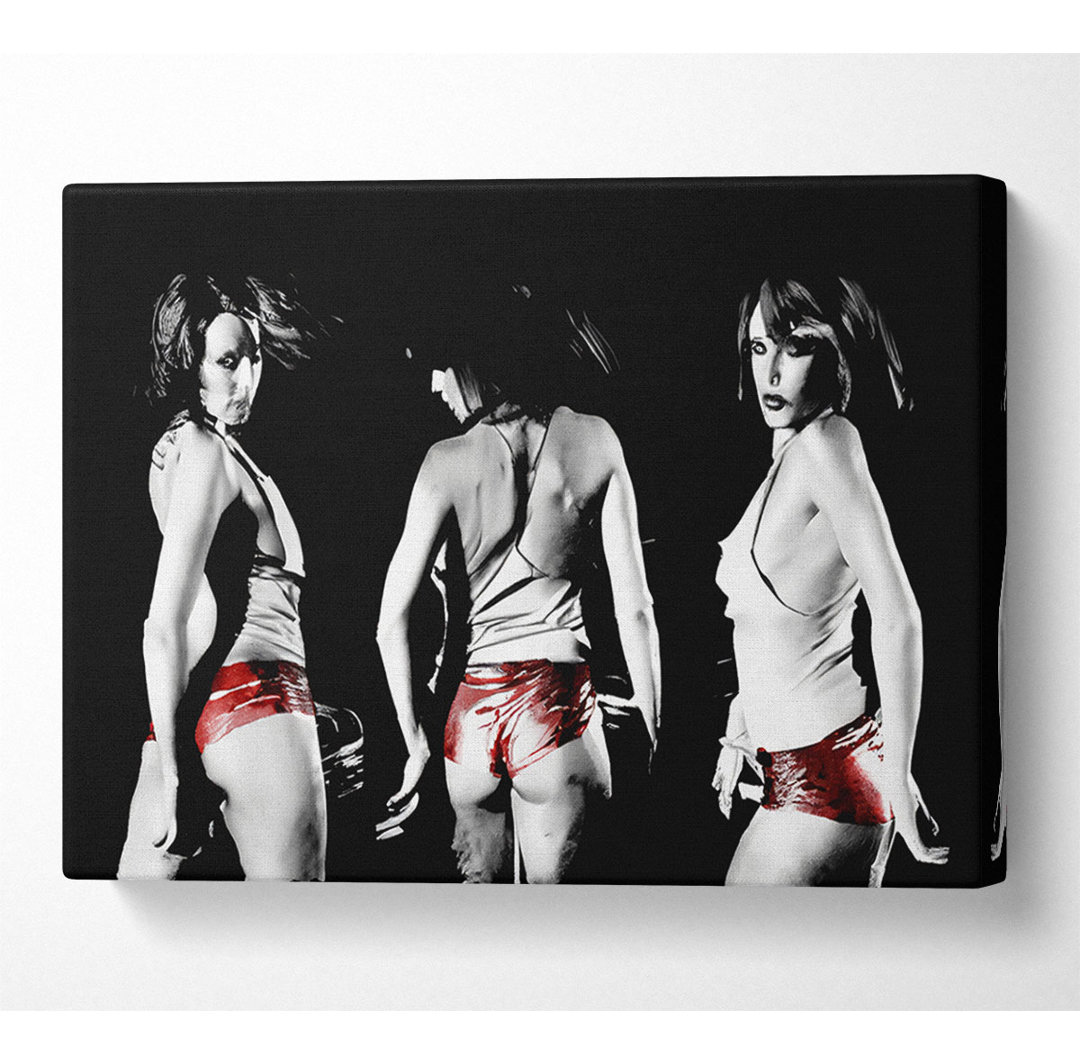 Kylie Minogue Red Hot Pants - Kunstdrucke auf Leinwand