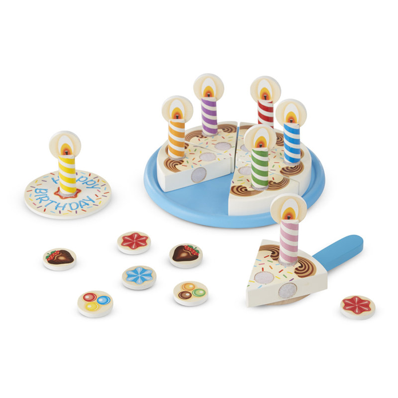 6 Piece Birthday Party Play Food Set