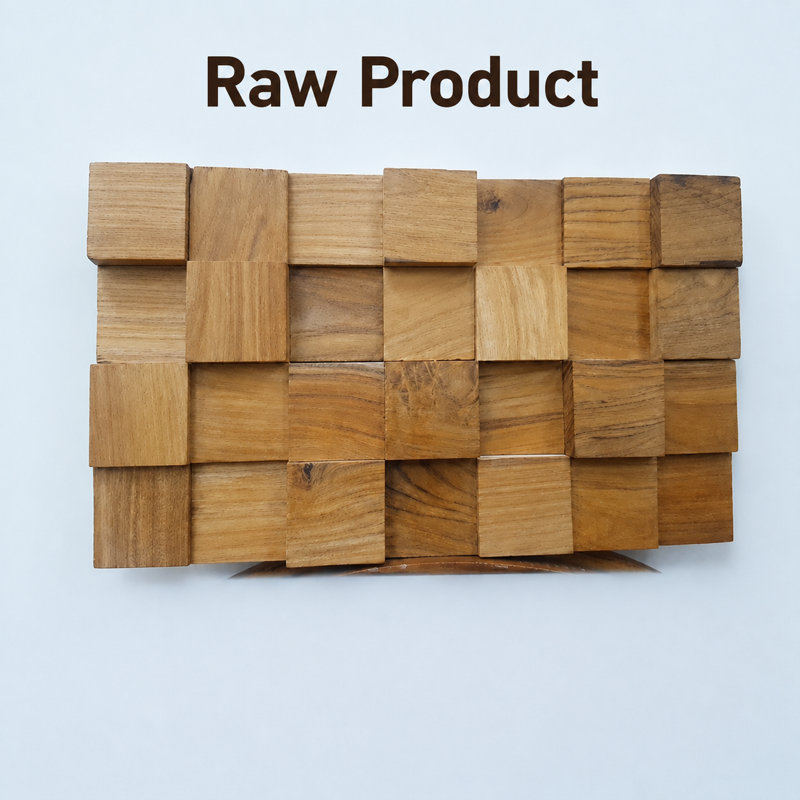 MB-009 – Tiny Block 3D Reclaimed Teak Wall Panel