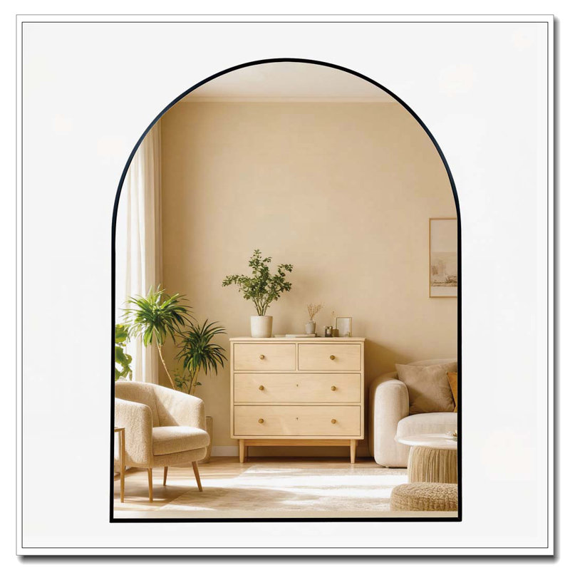 Miroir mural pour salle de bain, Noir