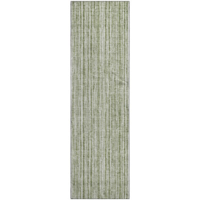 Premium Machine Washable Prisco Green Rug