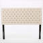 Tête de lit pour grand lit pour chambre à coucher capitonnée beige capitonnée réglable-129232634