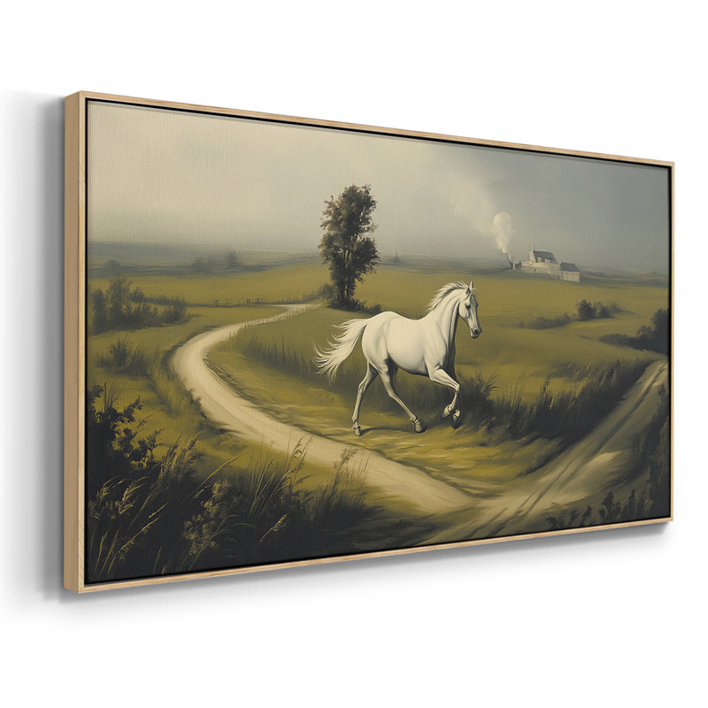 Paysage, série CLCLI, toile tendue avec châssis, prête à être accrochée, H 17 po x l 33 po, Naturel
