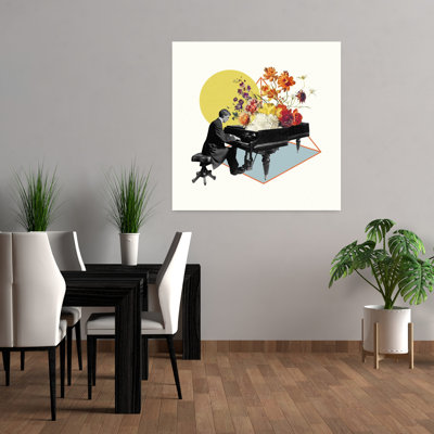 «And He Played His Piano», art mural contemporain
