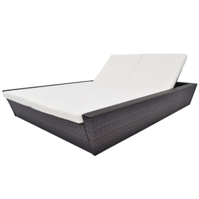 Verdugo 80" Long Single chaise with Cushions, Brown