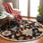 Deaquaneil Wool Cotton Performance Floral Rug in Brown/Yellow-179143356