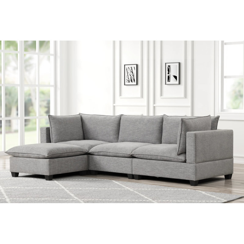 Hh 1096C66B25134856AB97E6E864263019, Tissu gris foncé, Accoudoir à gauche (vu de face)