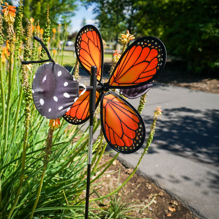 InTheBreeze Pivoting Monarch Butterfly Spinner | Wayfair
