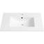 Lavabo de salle de bain en céramique blanche de 30 po, convient à un meuble-lavabo de 30 po, trou de robinet pré-percé, design minimaliste moderne, durable et facile à nettoyer