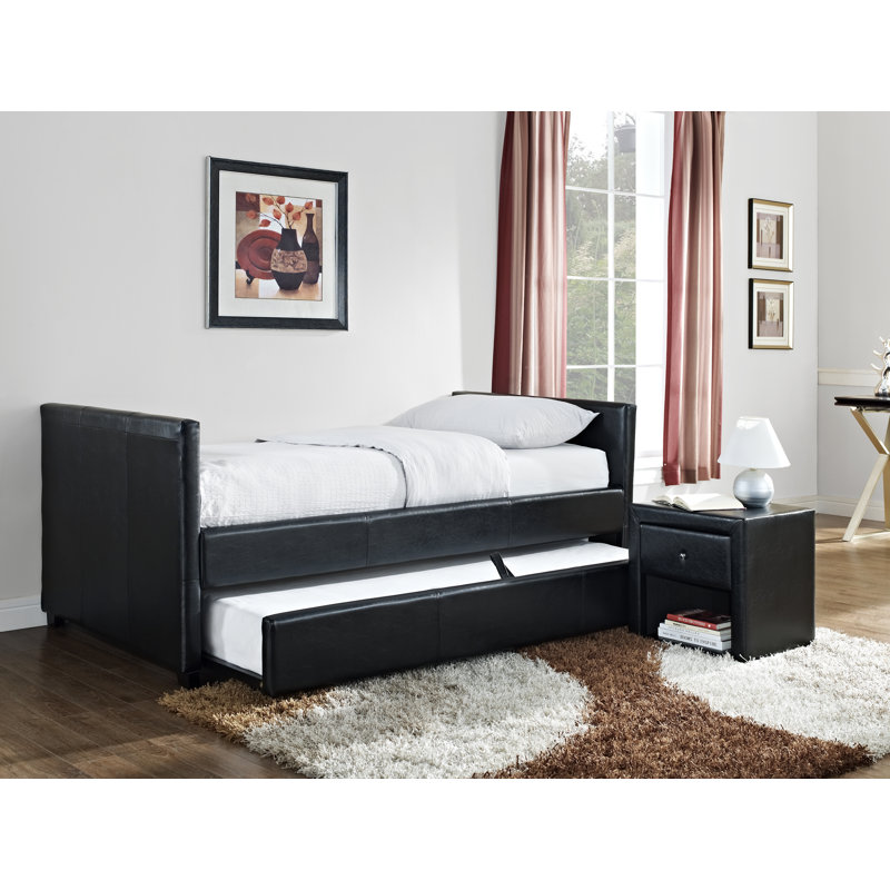 Mariano Upholstered Daybed, Black