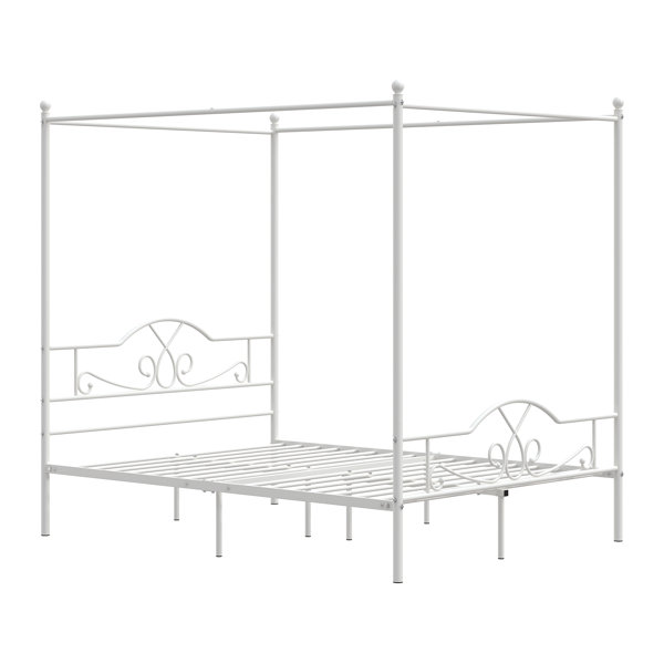 Red Barrel Studio® Turkay Metal Four Poster Bed & Reviews | Wayfair