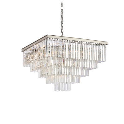 Lustre gradué en cristal à 21 lumières Dahlonega