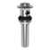 Push Pop-Up Bathroom Sink Drain with Overflow Holes