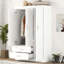 Armoire 3 portes blanche 2 pièces-1013786687