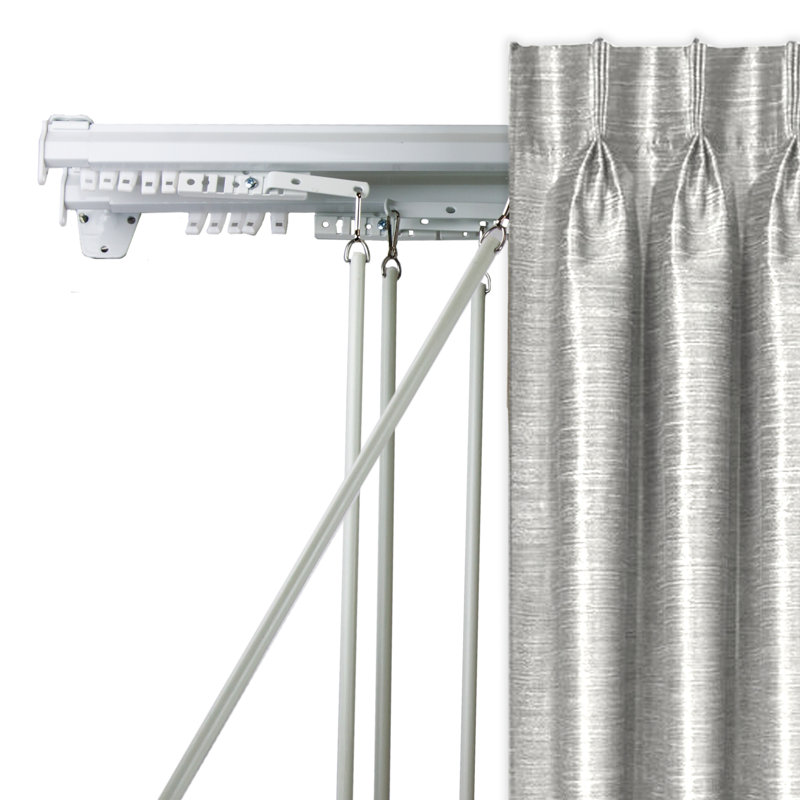  Tringle à rideaux réglable double, 120" - 170"