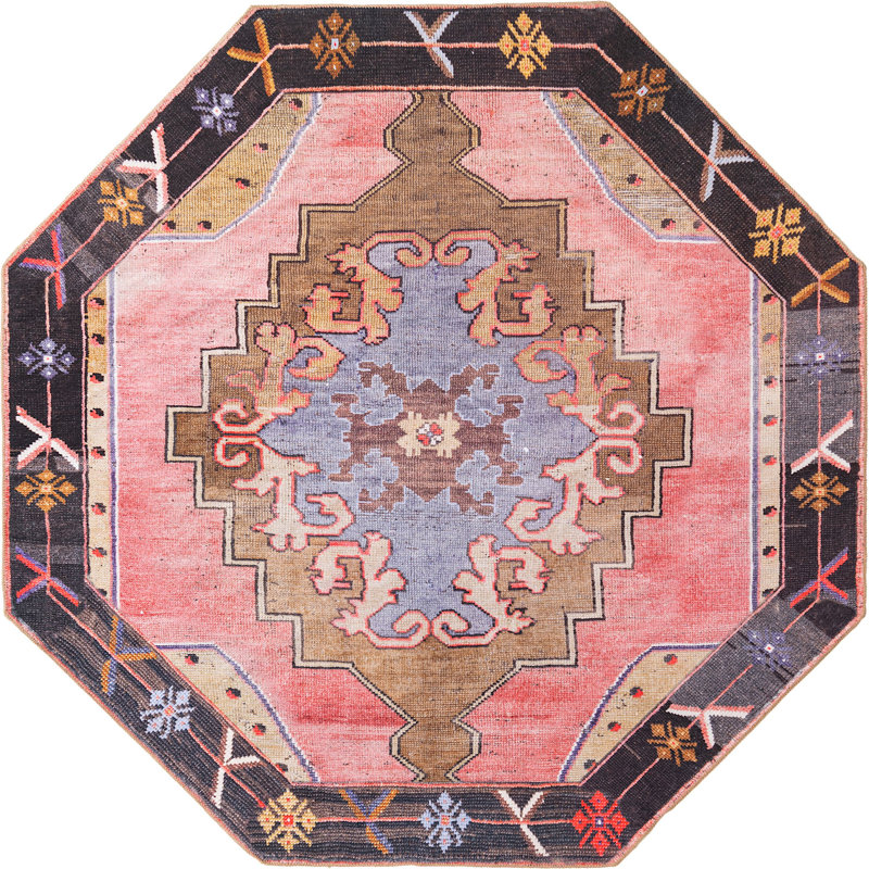 Mauri Chenille Oriental Indoor Rug, Octagon 7'6" x 7'6"