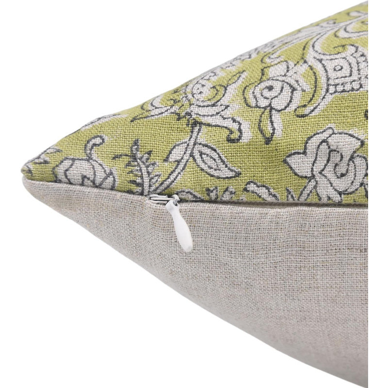Linen Lumbar Indoor/Outdoor Pillow Cover, 14" x 20"