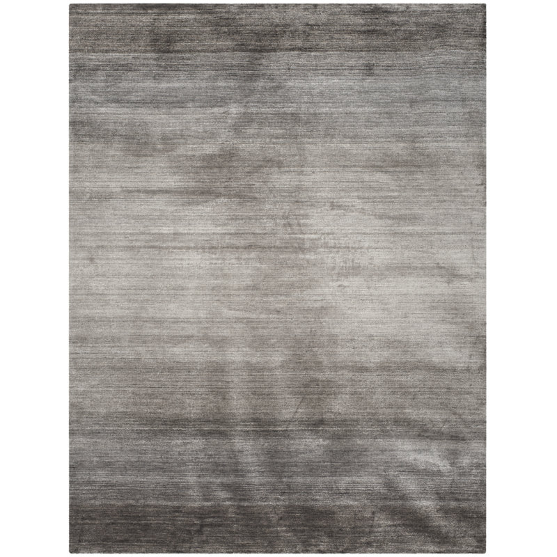 Tapis noir en coton Mcelroy, Rectangle 6 pi x 9 pi