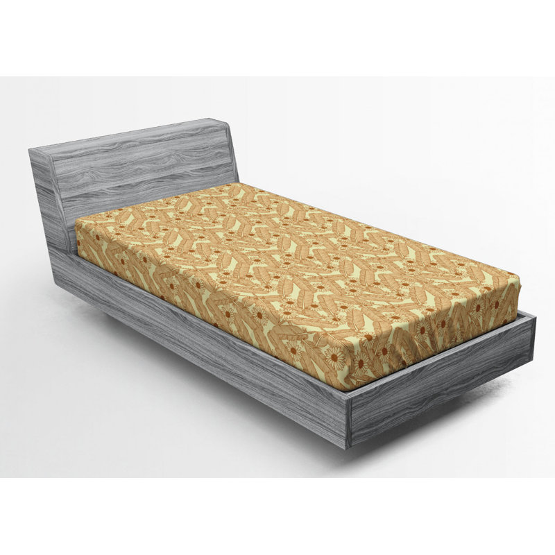 Microfiber Floral Fitted Sheet, Twin XL Fitted Sheet