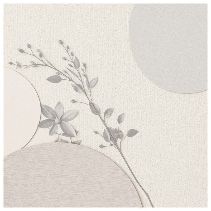 Gray Floral Circles Blankets, 50in W x 60in H