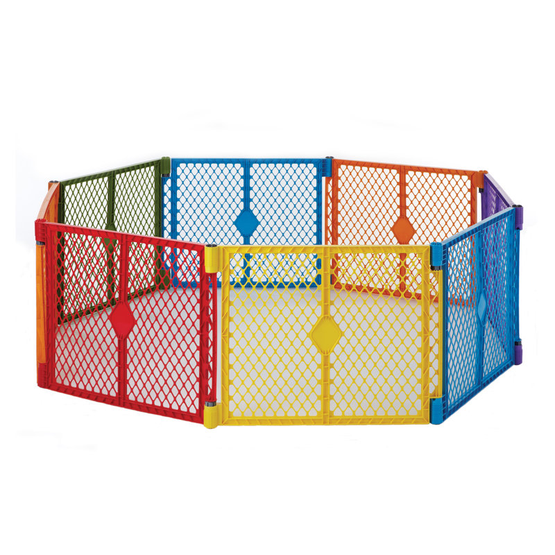 Multicolor Portable 8-Panel Baby Playpen Gate
