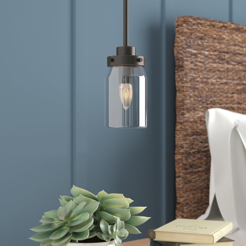 Devon Park 1 - Light Single Jar Pendant, Onyx Bengal