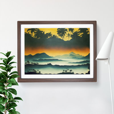 Tropical Mountain Landscape - Framed Print
