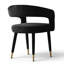 Fauteuils de salle à manger en tissu texturé Hennigan -1587192335