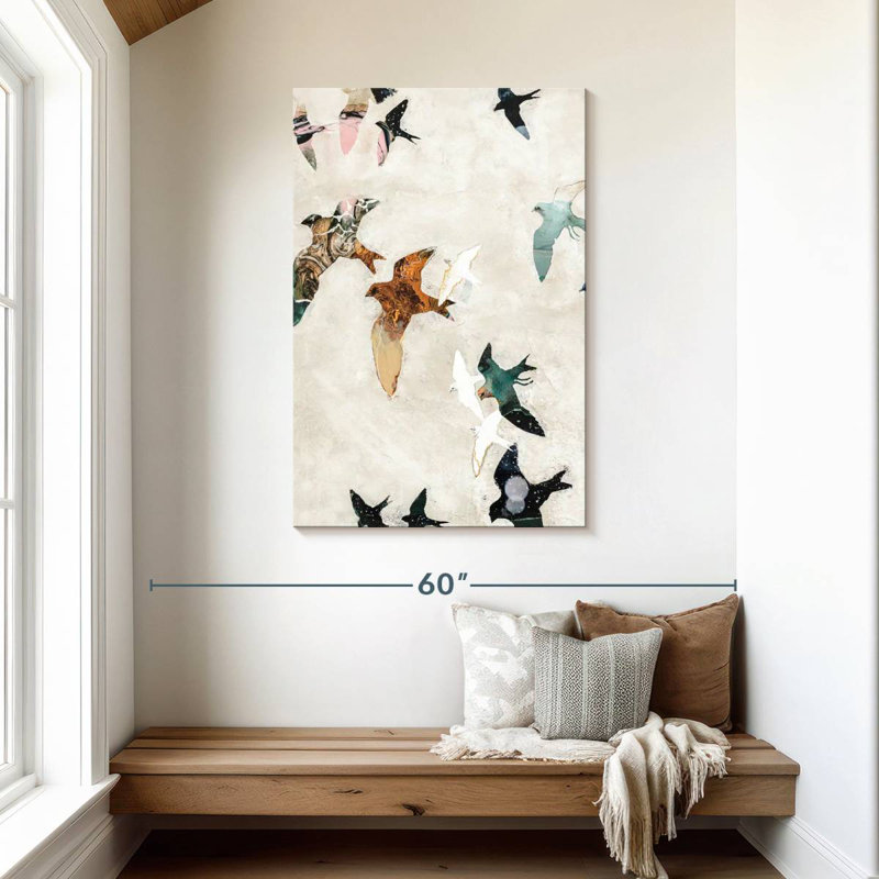 Brampt Abstract Birds I, 45" H x 30" W