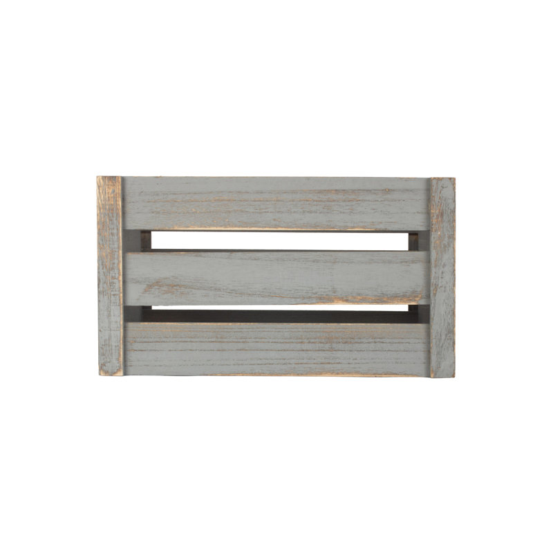 Deep Crate Wood Basket, 30.5cm W x 43cm D