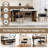 Linen Leather Solid Wood Side Dining Chairs-2124844282