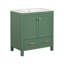 Meuble-lavabo vert 30 po | Lavabo sous-comptoir simple et rangement à fermeture en douceur-334244190-334244189