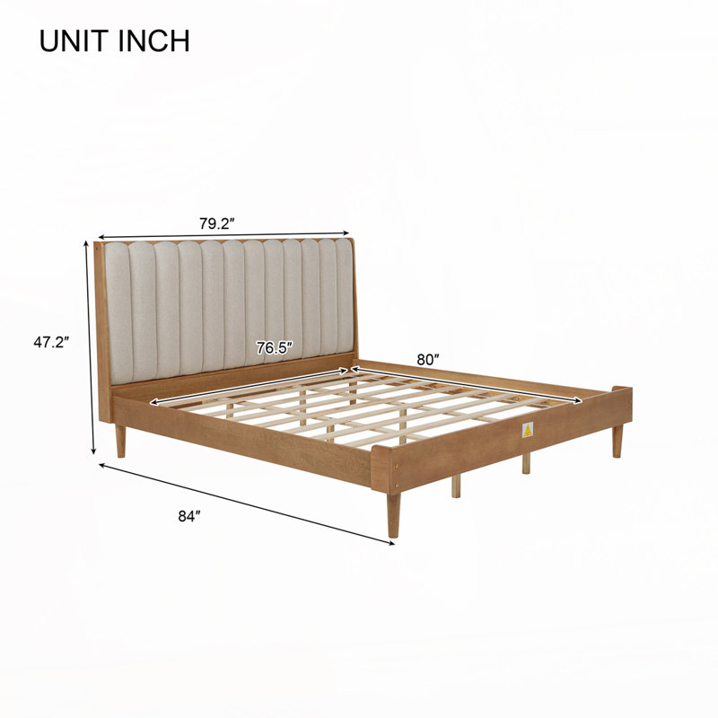 Tête de lit tapissier en bois, Très grand