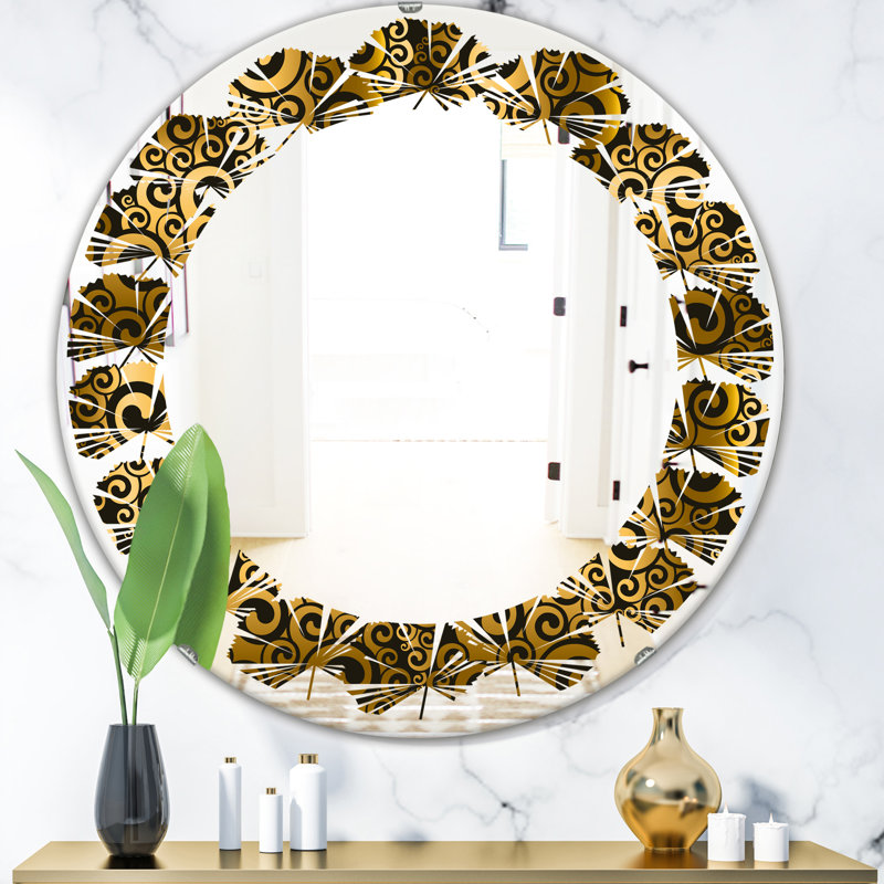 Miroir mural Leaves Swirl I, H 31,5 po x l po