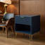 Table de chevet bleu nuit-613275297