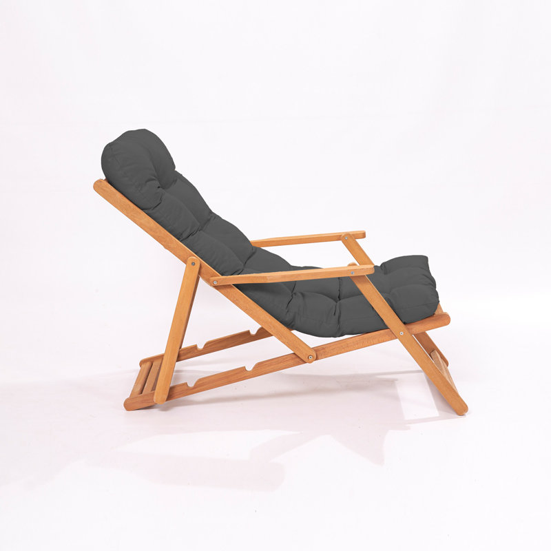 Phillippi Folding Deck Chair, Grey
