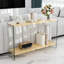 Console rectangulaire en verre trempé pour hall d'entrée de la console: 120 cm-126429849