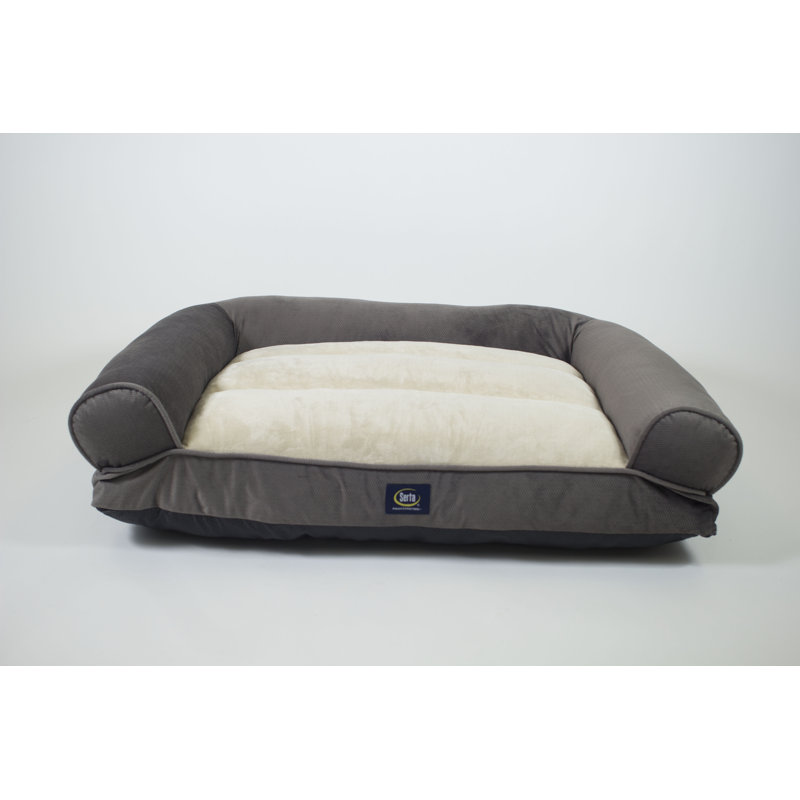 Serta Memory Foam Couch Bed, 36" W x 27" D x 8" H, Gray